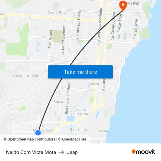 Ivaldo Com Victa Mota to Ueap map