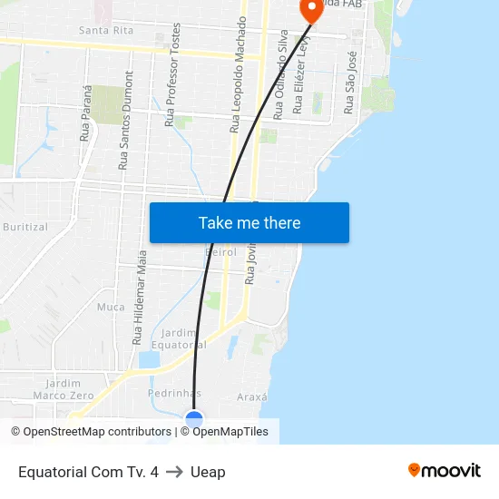 Equatorial Com Tv. 4 to Ueap map