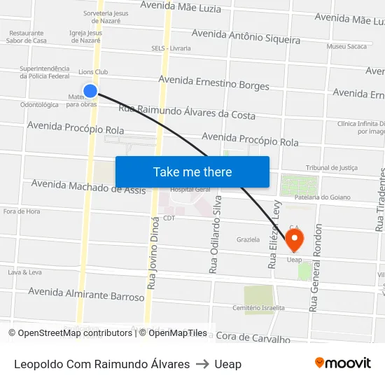 Leopoldo Com Raimundo Álvares to Ueap map