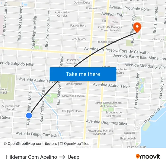 Hildemar Com Acelino to Ueap map