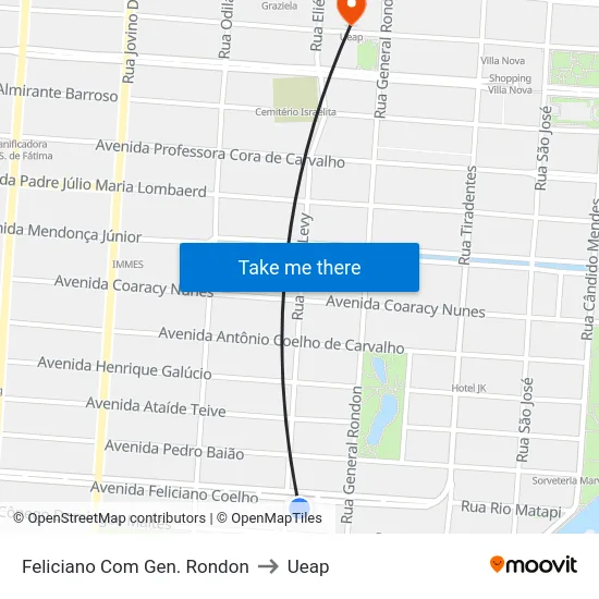 Feliciano Com Gen. Rondon to Ueap map