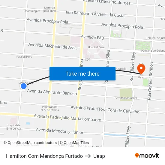 Hamilton Com Mendonça Furtado to Ueap map