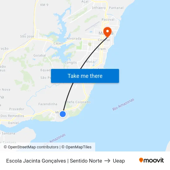 Escola Jacinta Gonçalves | Sentido Norte to Ueap map