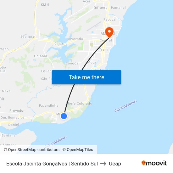 Escola Jacinta Gonçalves | Sentido Sul to Ueap map