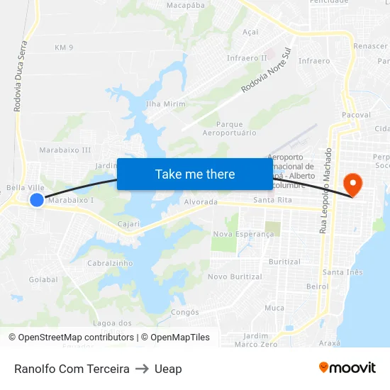 Ranolfo Com Terceira to Ueap map