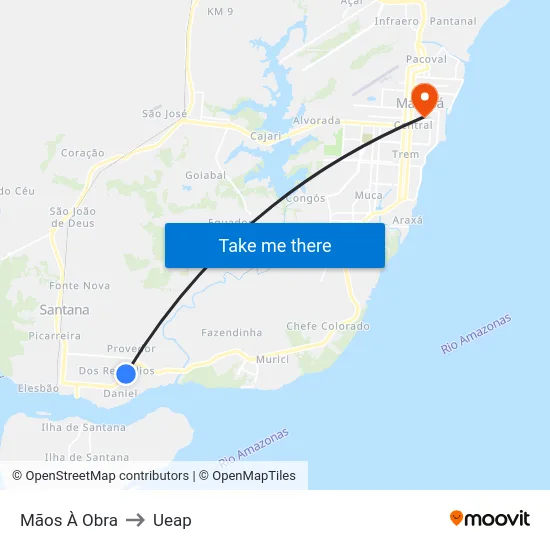 Mãos À Obra to Ueap map