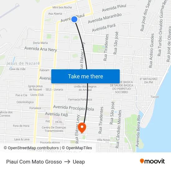 Piauí Com Mato Grosso to Ueap map