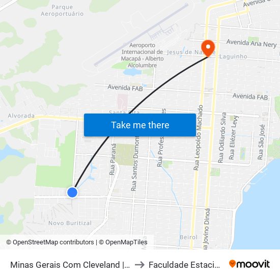 Minas Gerais Com Cleveland | Sentido Sul to Faculdade Estacio/Seama map