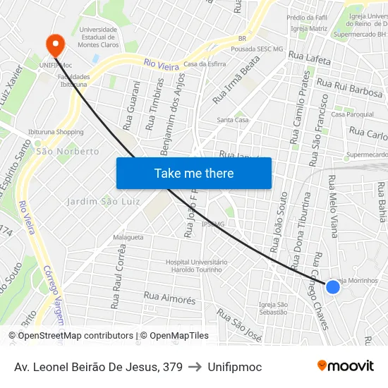 Av. Leonel Beirão De Jesus, 379 to Unifipmoc map