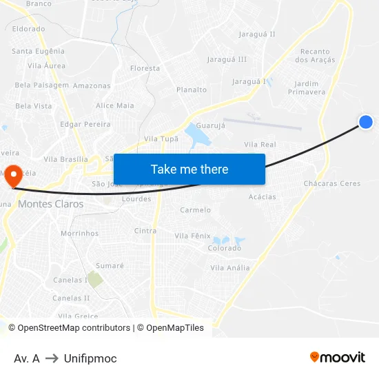 Av. A to Unifipmoc map