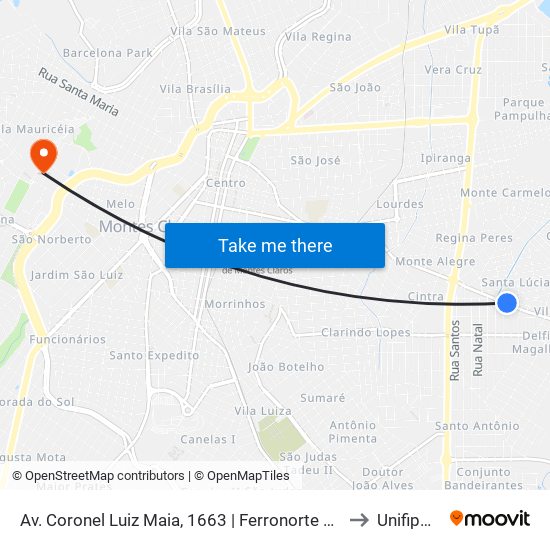 Av. Coronel Luiz Maia, 1663 | Ferronorte Ferragens to Unifipmoc map