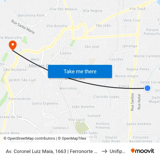 Av. Coronel Luiz Maia, 1663 | Ferronorte Ferragens to Unifipmoc map