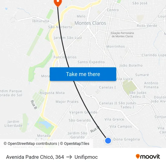 Avenida Padre Chicó, 364 to Unifipmoc map