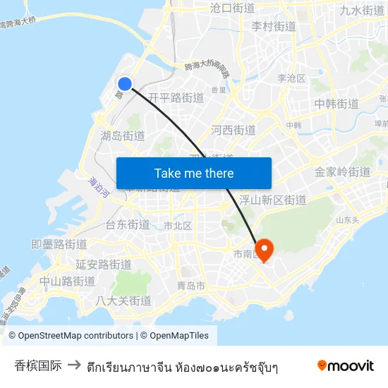香槟国际 to ตึกเรียนภาษาจีน ห้อง๗๐๑นะครัชจุ๊บๆ map