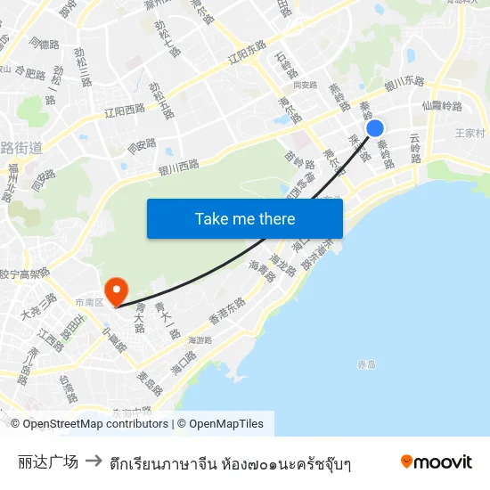 丽达广场 to ตึกเรียนภาษาจีน ห้อง๗๐๑นะครัชจุ๊บๆ map