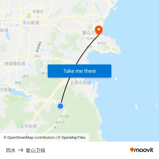 四水 to 鳌山卫镇 map