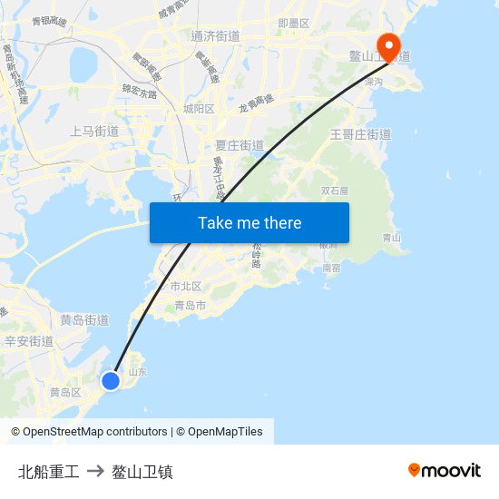 北船重工 to 鳌山卫镇 map