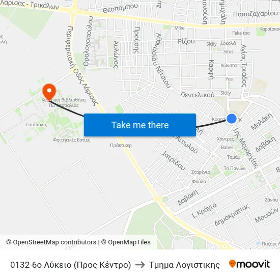 0132-6th High School (To Center) to Accounting Department map
