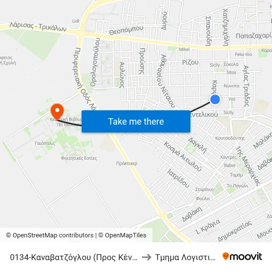 0134-Kanavatzoglou (To Center) to Accounting Department map