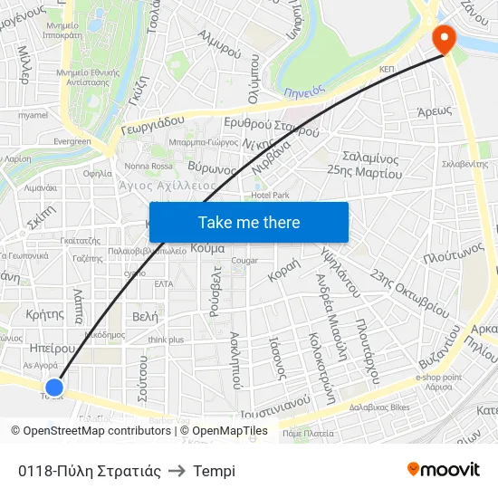 0118-Πύλη Στρατιάς to Tempi map
