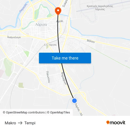 Makro to Tempi map