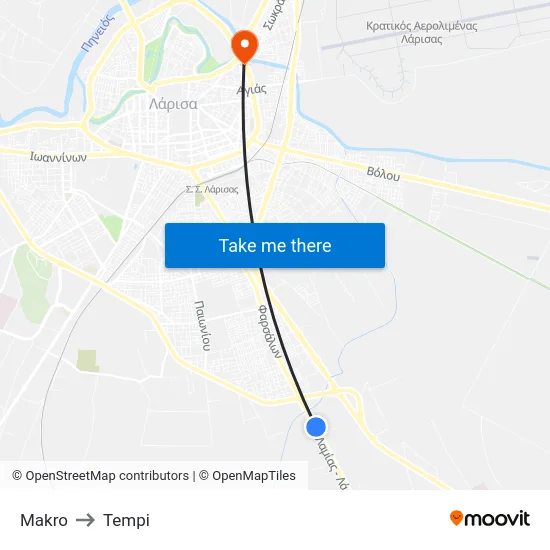 Makro to Tempi map