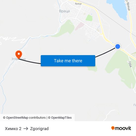 Химко 2 to Zgorigrad map