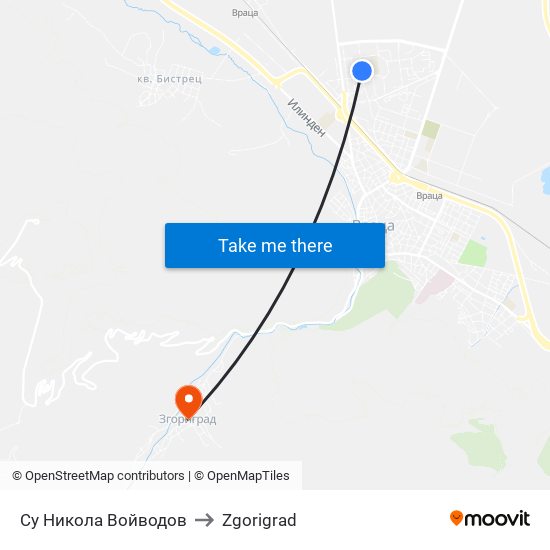 Су Никола Войводов to Zgorigrad map