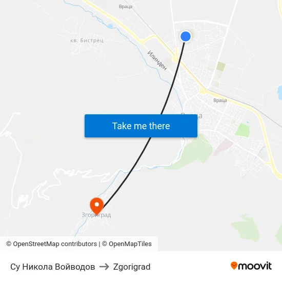 Су Никола Войводов to Zgorigrad map