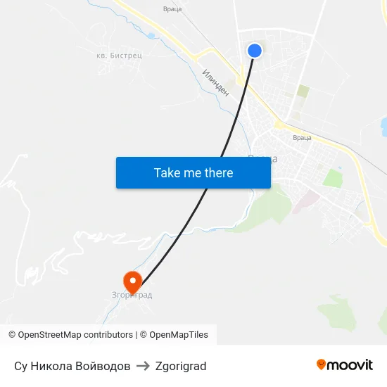 Су Никола Войводов to Zgorigrad map