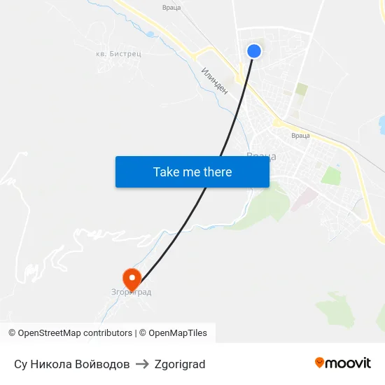 Су Никола Войводов to Zgorigrad map
