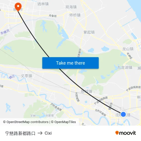 宁慈路新都路口 to Cixi map