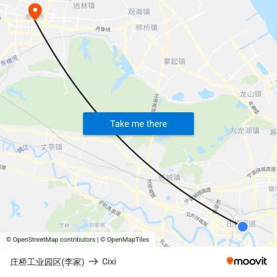 庄桥工业园区(李家) to Cixi map