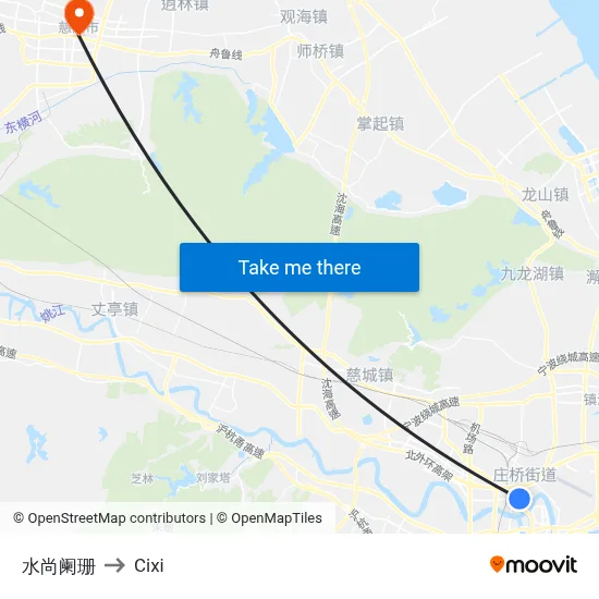 水尚阑珊 to Cixi map