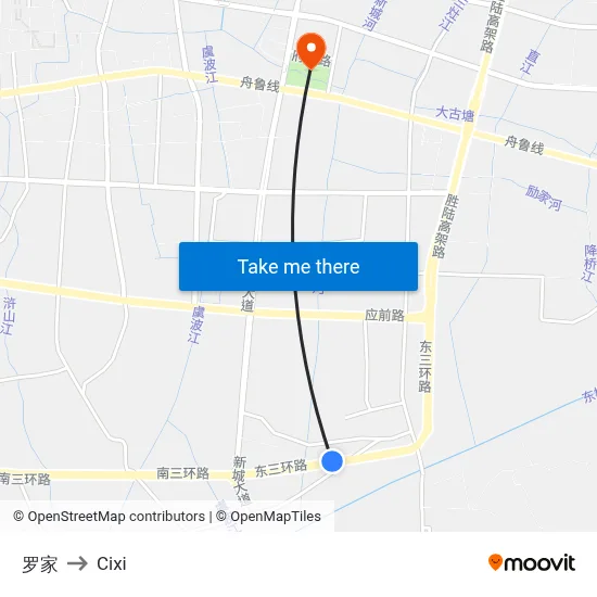 Luo Family to Cixi map