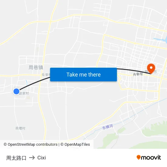 周太路口 to Cixi map