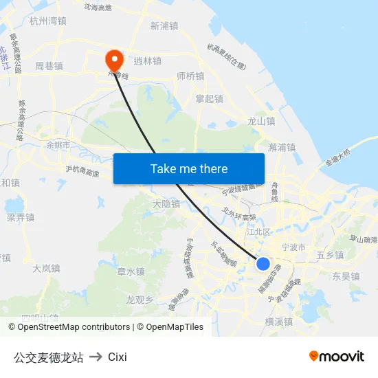 公交麦德龙站 to Cixi map