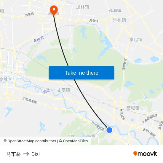 Mache Bridge to Cixi map