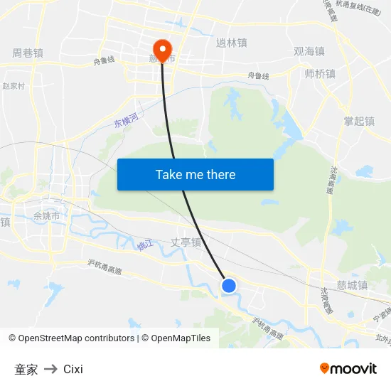 Tong Family to Cixi map