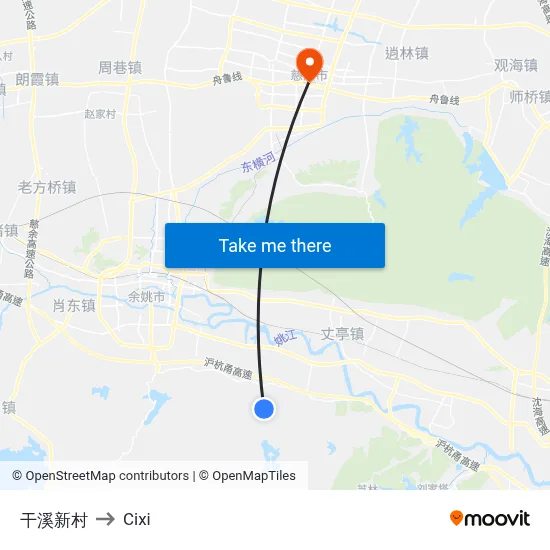 干溪新村 to Cixi map