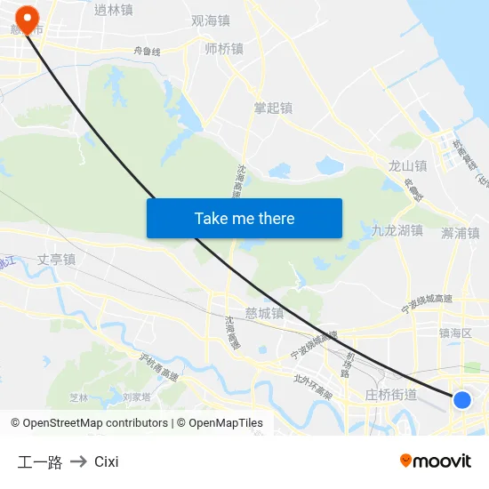 Gong 1st Road to Cixi map