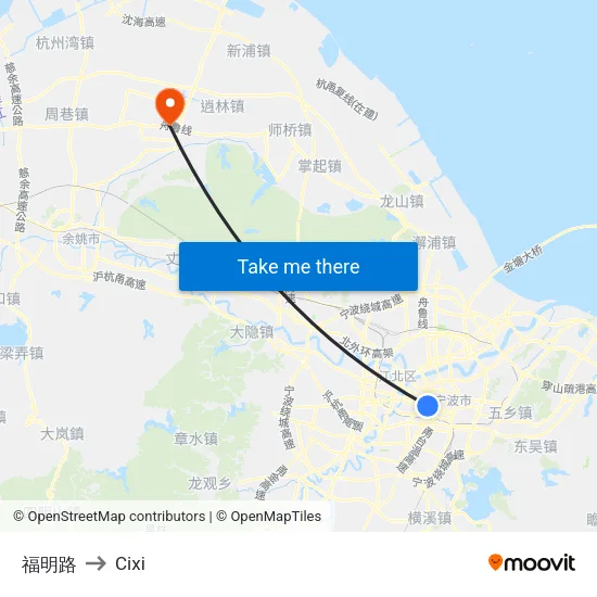 Fuming Road to Cixi map