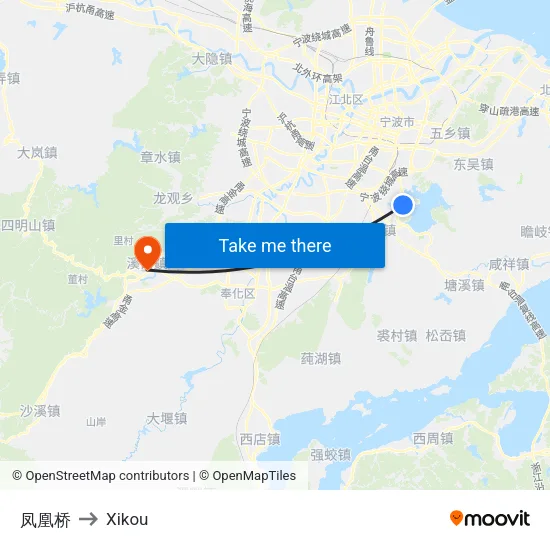 凤凰桥 to Xikou map