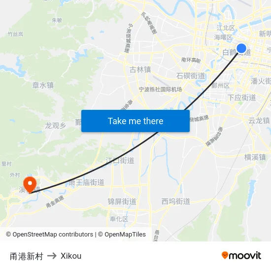 甬港新村 to Xikou map