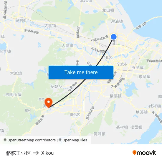 骆驼工业区 to Xikou map
