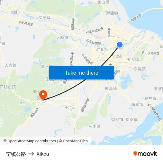宁镇公路 to Xikou map