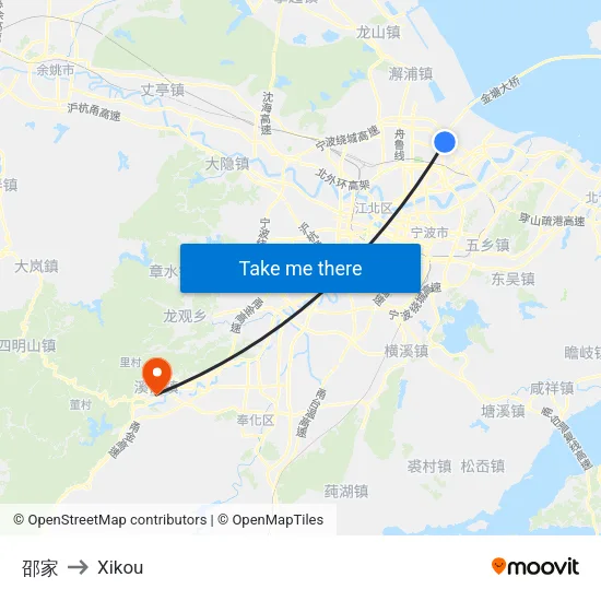 邵家 to Xikou map
