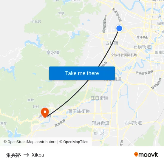 集兴路 to Xikou map