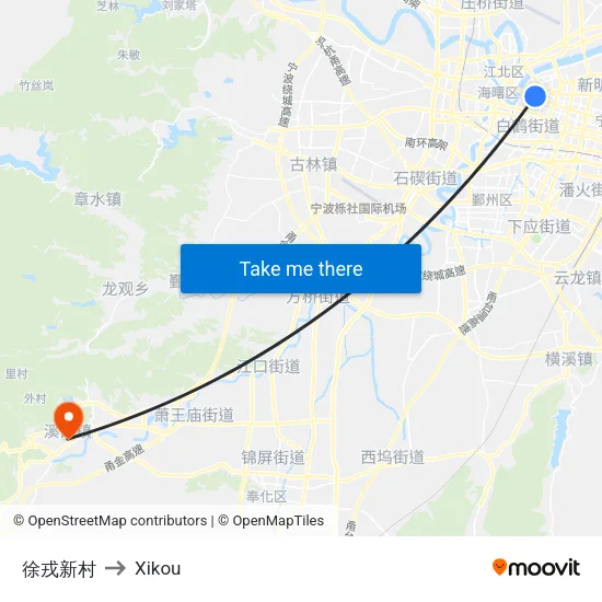 徐戎新村 to Xikou map