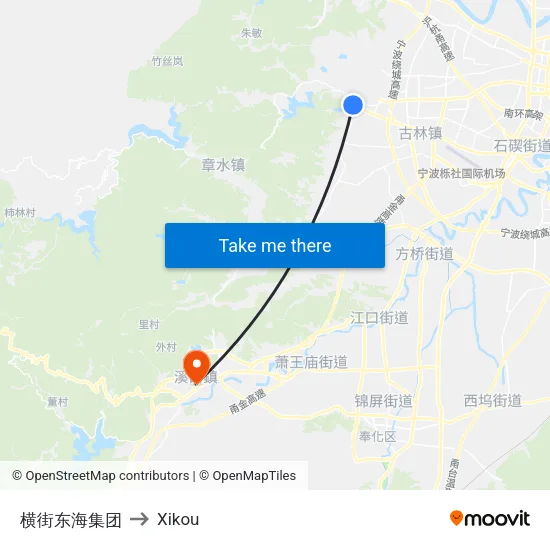 Hengjie Donghai Group to Xikou map